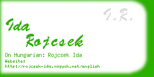 ida rojcsek business card